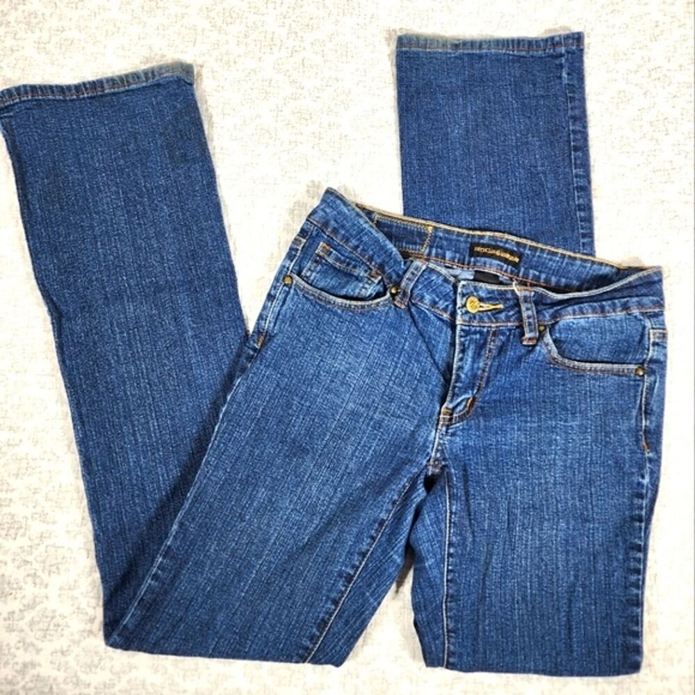 Rocawear Dark Wash Women's Bootcut Stretchy Jeans Size 5